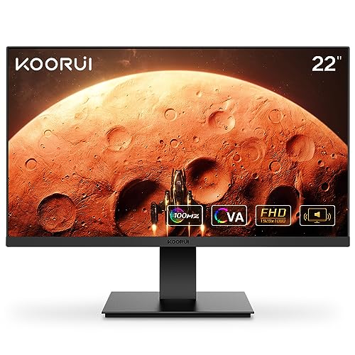 KOORUI 22 Zoll Gaming Monitor mit integrierten Lautsprechern (S01)