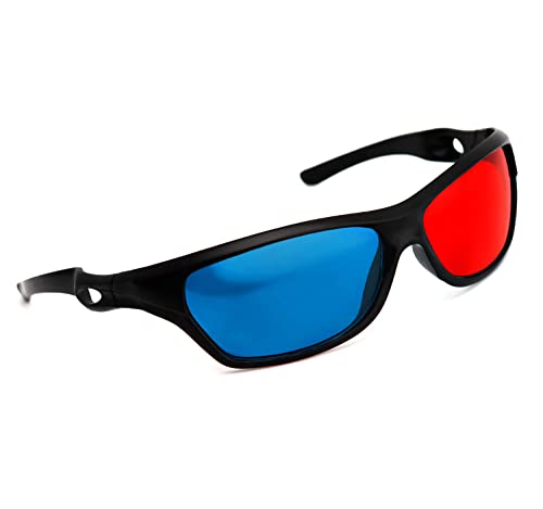 PRECORN 3D Brille rot/Cyan hochwertige 3D Brille (3D-Anaglyphenbrille)