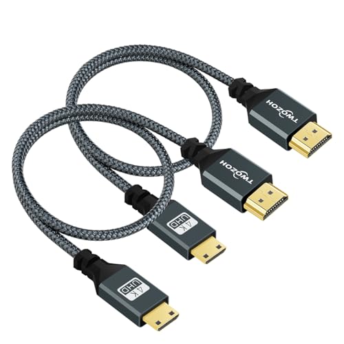 Twozoh Mini HDMI auf HDMI Kabel 1M 2 Stück