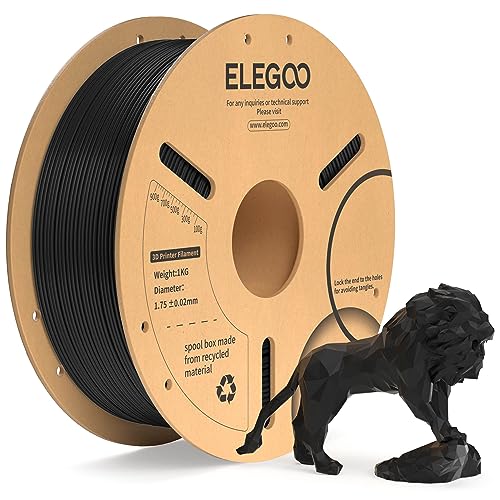 ELEGOO PLA+ Filament 1.75mm Schwarz 1KG