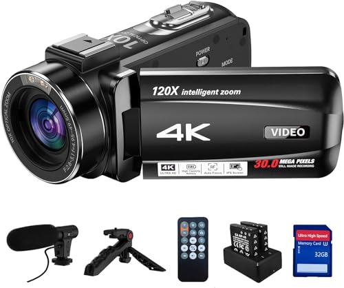 Cenzoar Videokamera 4K Camcorder