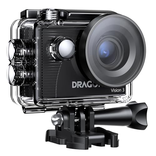 Dragon Touch Action Cam, 4K30FPS 20MP Unterwasserkamera