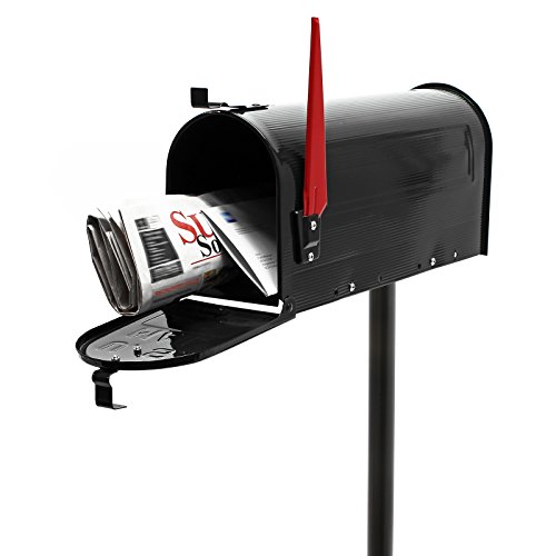 Wiltec Set US Mailbox schwarz 180 x 220 x