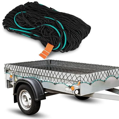 Marwotec Anhängernetz mit elastischem Rand - 2000 x 3000 mm, grün, reißfest  und dehnbar