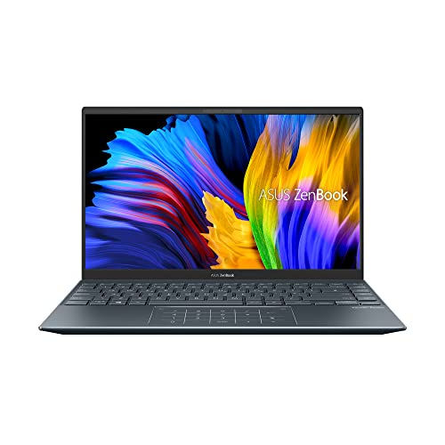 ASUS Zenbook 14 Laptop | 14" FHD | AMD R9 5900HX | 16 GB RAM | 512 GB SSD | Vega 7 | Win 11 | QWERTZ | Pine Grey (UM425QA-KI233W)