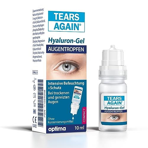 TEARS AGAIN Hyaluron 0,3% GEL Augentropfen gegen trockene Augen