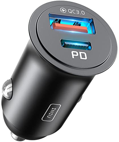 Auto-Ladegerät unserer Wahl: INIU Zigarettenanzünder USB Adapter, 30W Steckdose, 5A Schnellladung Car Charger