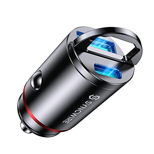 SYNCWIRE KFZ-Ladegerät USB C & USB Auto Adapter [PPS PD 30W & QC 3.0] Super Mini Ganzmetall Ladegerät für Smartphone