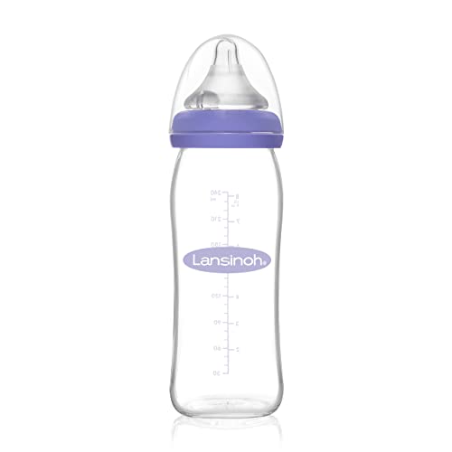 Lansinoh Glas Babyflasche mit NaturalWave Sauger Gr. M
