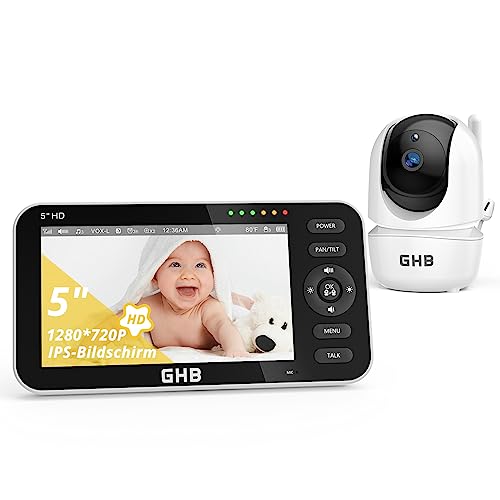 GHB Babyphone mit Kamera 5 Zoll 720P HD IPS