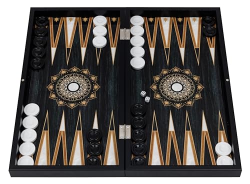 HBS GAMES Midnight Pearl Design Backgammon