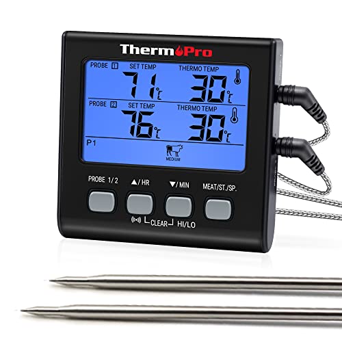ThermoPro TP17B Digitales Grillthermometer Bratenthermometer Fleischthermometer