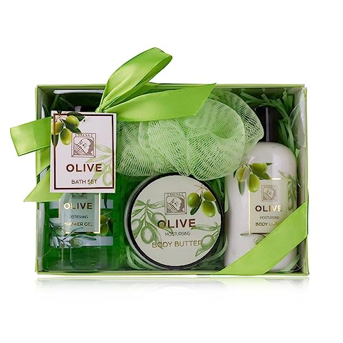 accentra Duschset Frauen Geschenkset OLIVE in schöner Geschenkbox