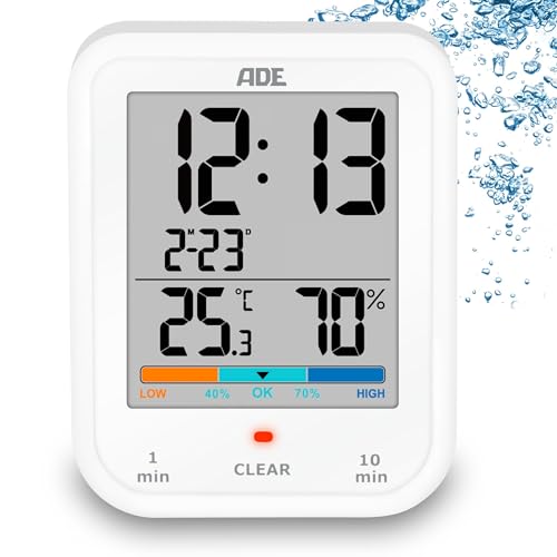 Digitale Badezimmeruhr mit Hygrometer und Thermometer