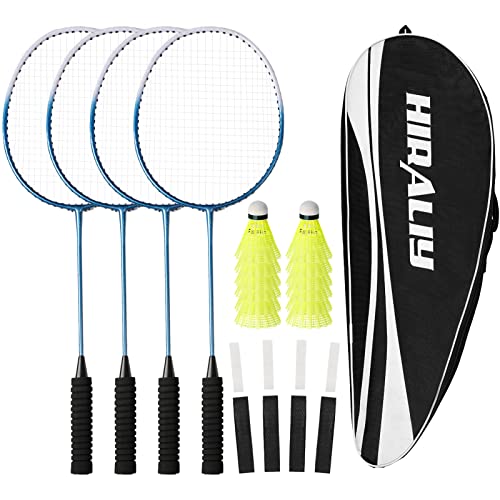 HIRALIY Badmintonschläger 4er-Set