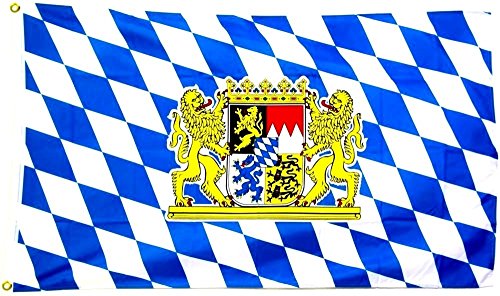 Flaggenfritze Fahne Flagge Deutschland Bayern mit Löwe