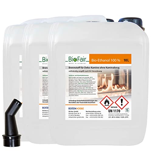 BioFair 30 Liter Bioethanol 100% in geprüfter Premium