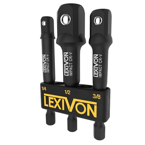 LEXIVON Stecknuss Adapter bit set (3 teiliges 7.5cm lang)