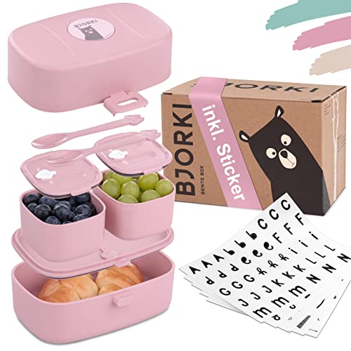 BJORKI Bento Box für Kinder inkl. BONUS Namensticker