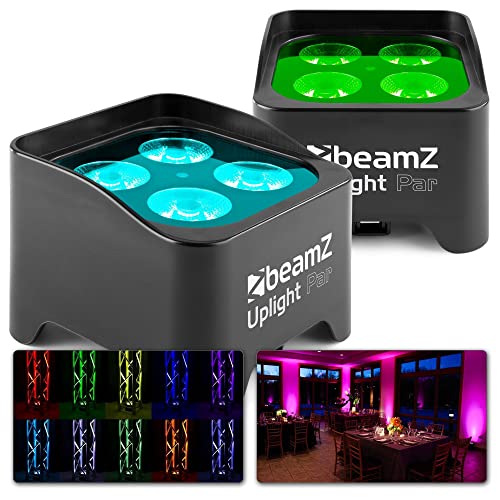 Beamz BBP90 Uplight PAR Akku LED Strahler 4x 4 Watt