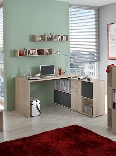 Büromöbel-Set im Bild: FMD Möbel 353-001 Lexo Schreibtisch-Winkelkombination