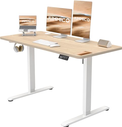 JUMMICO Höhenverstellbarer Schreibtisch 120x60 cm