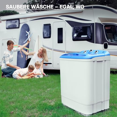 Campingwaschmaschinen im Bild: Camping Waschmaschine WT-6500 für 3,5 kg, Normalwäsche/Feinwäsche, mit Schleuderfunktion