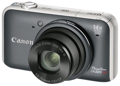 Canon PowerShot SX220 HS Digitalkamera (12 MP, 14-fach opt. Zoom, 7,6cm (3 Zoll)