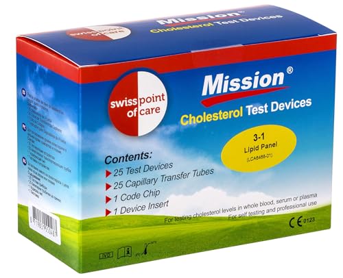 PRIMA Mission 3 in 1 Cholesterin Teststreifen 25 Stück