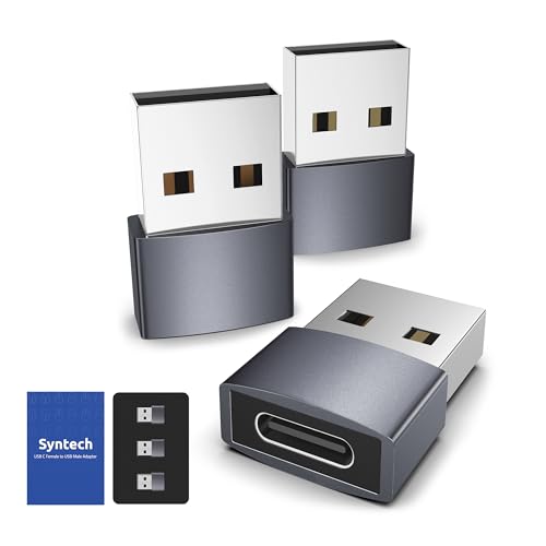 Syntech Adapter USB C auf USB (3er-Pack) [Aluminiumgehäuse