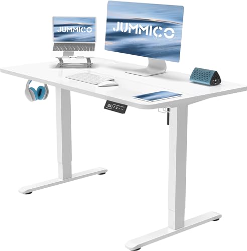 JUMMICO Höhenverstellbarer Schreibtisch 100x60 cm Schreibtisch