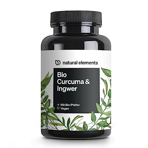 natural elements Bio Curcuma & Ingwer – 180 Kapseln – Bio Kurkuma