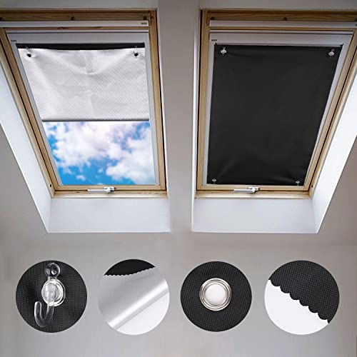 johgee Dachfenster Rollo Thermo Sonnenschutz Silberbeschichtung