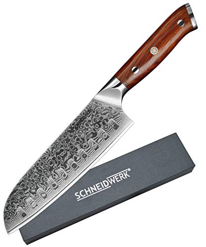 SCHNEIDWERK Santoku-Messer Damastmesser
