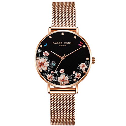 rorios Damen Uhr Armbanduhr Blume Dial