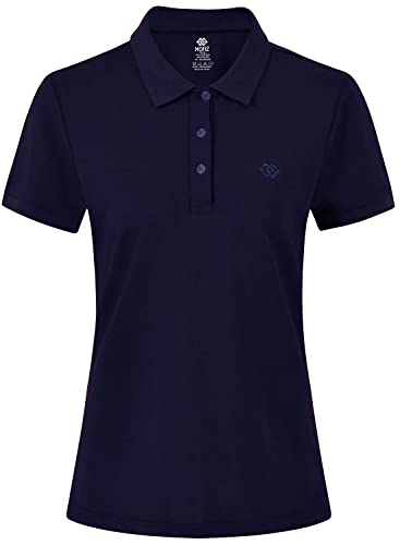 AjezMax Damen Golf Poloshirt Kurzarm Piqué