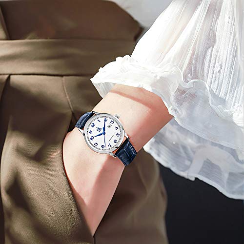 Dame Schweizer Uhr im Bild: SHENGKE SK Business Klassische Damenuhr mit echtem Leder