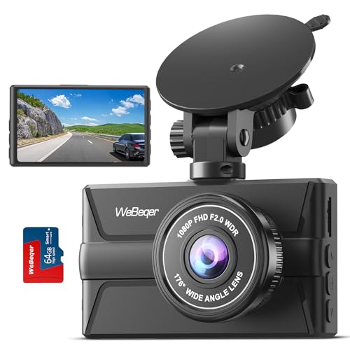 WeBeqer Dashcam Auto Vorne,1080P FHD Autokamera