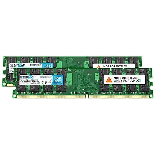 8GB DDR2 RAM DIMM PC2-6400U 2Rx16 800 MHz 1.8V CL6 AMD Arbeitsspeicher