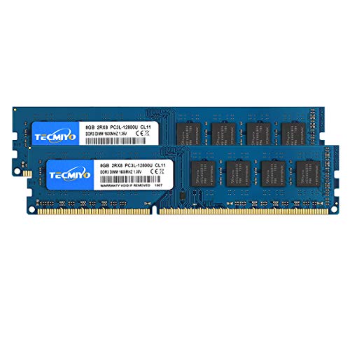 TECMIYO 16GB Kit(2x8GB) DDR3 RAM 1600MHz PC3-12800U