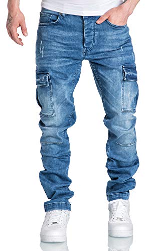 Amaci&Sons Herren Cargo Jeans Regular Slim