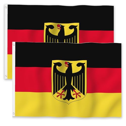 EUDSRODEMY 2 Stück 90x150 cm Deutschland Flagge mit Adler