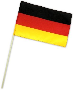 Flags4You Stabfahne Deutschland 30 x 45 cm mit Holzstab