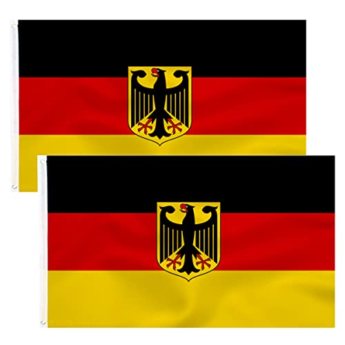 TCTOHZNG 2pcs Deutschland Fahne mit adler 90 x