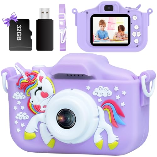 LARMPET Kinderkamera,1080P Kinder-Digitalkamera mit 32 GB
