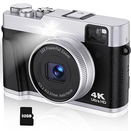 CAMKORY 4K Digitalkamera Fotokamera 48MP Autofokus