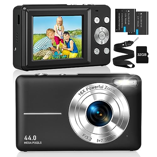 CAMKORY Digitalkamera Fotokamera FHD 1080P 44MP
