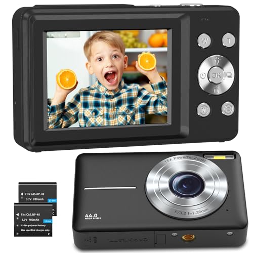 SIXTARY Digitalkamera Fotokamera FHD 1080P 44MP