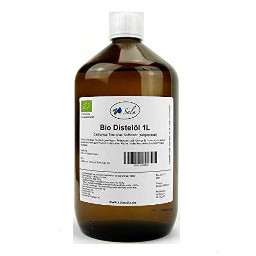 Sala Distelöl Safloröl kaltgepresst bio (1 L Glasflasche)