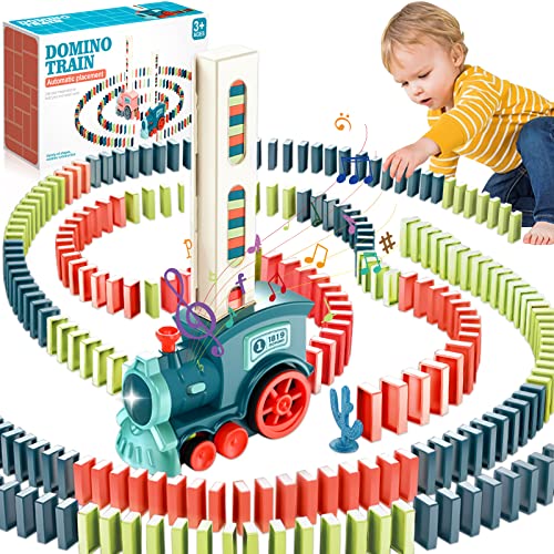NCKIHRKK Domino Zug Spielzeug,160 Stück Domino